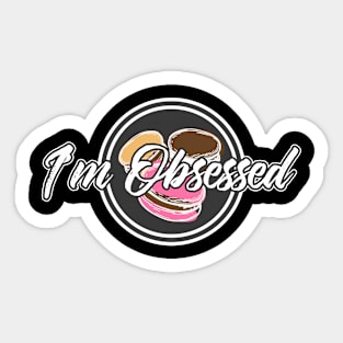 Obsessed With Macarons Funny Macaron Gift Sticker